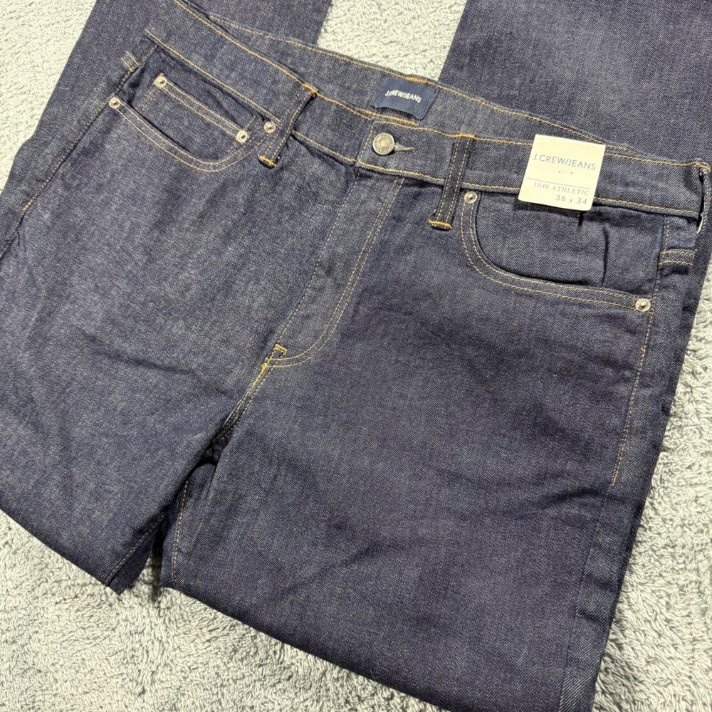 NWT‎ J Crew 1040 Athletic KURABO Premium Japanese Fabric Jean Dark Blue - 36x34